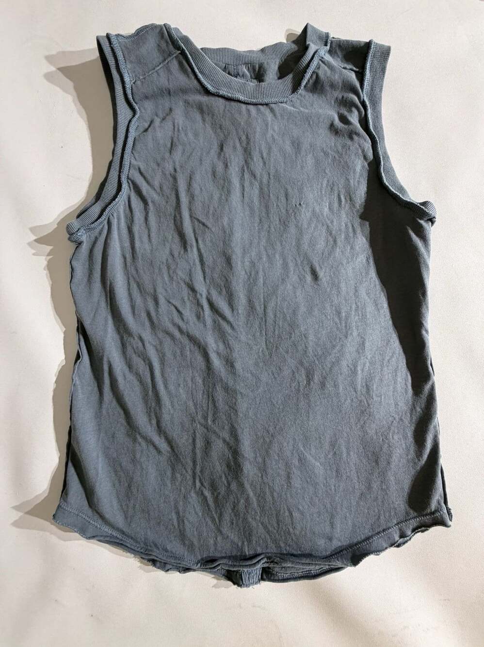 Dear John Charcoal Gray Raw Hem Sleeveless Tank Top Womens Size Small